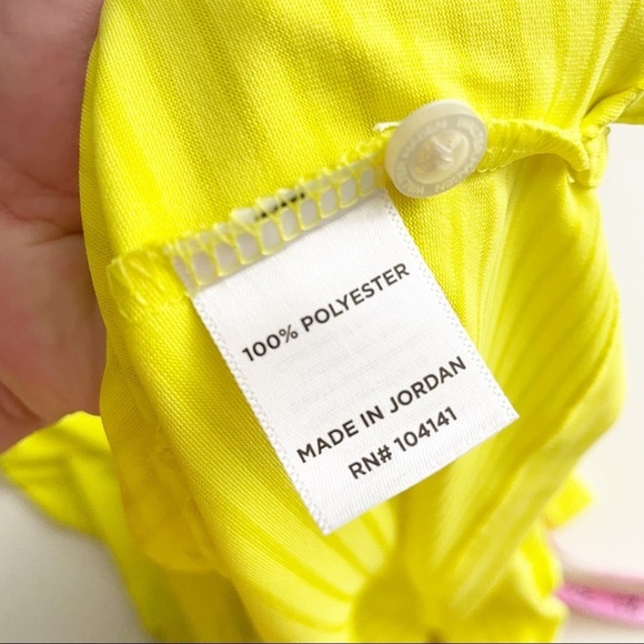 Walter Hagen Essentials Texture Stripe Golf Polo Lemon Fizz Men’s Small New - Picture 6 of 8